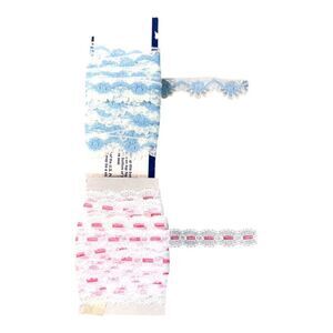 Vintage Floral Lace Trim Assortment Blue & Pink Interwoven Panty Lingerie Crafts